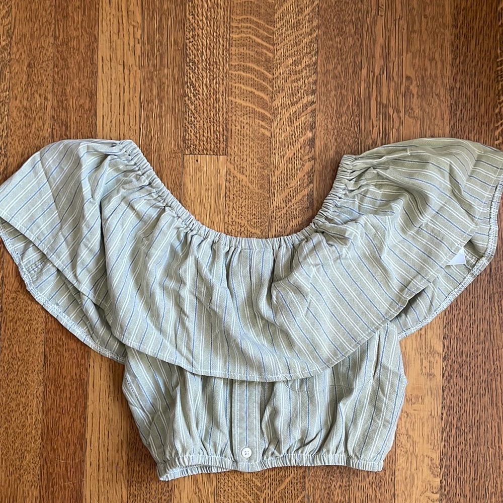 The Vintage Twin Cropped Striped Top